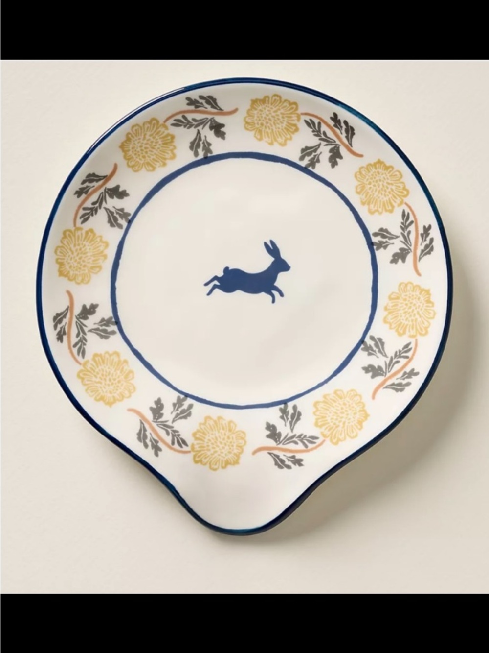 Anthropologie Millie Stoneware Bunny Spoon Rest. Home Dining